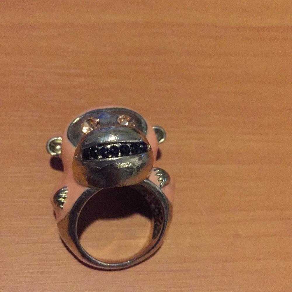 Pink-peachy monkey ring